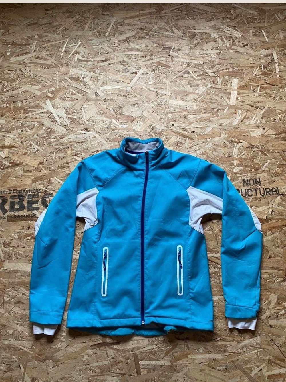 Salomon Aqua Blue Softshell Utility Jacket with White Accents - Women's